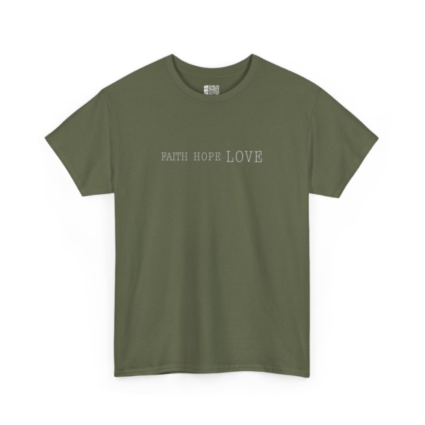 Faith, Hope, and Love Unisex Heavy Cotton Tee